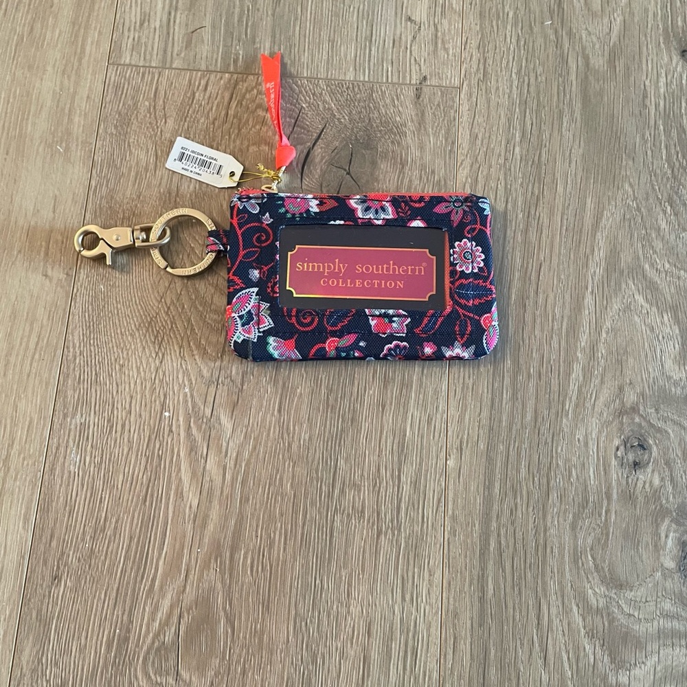 Simply Southern Navy and Red Keychain Wallet